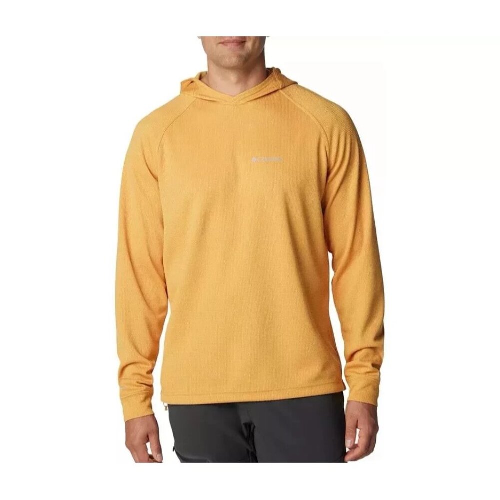 Columbia Black Mesa II Pullover Hoodie Hiking Camping Long Sleeve Yellow Size XL